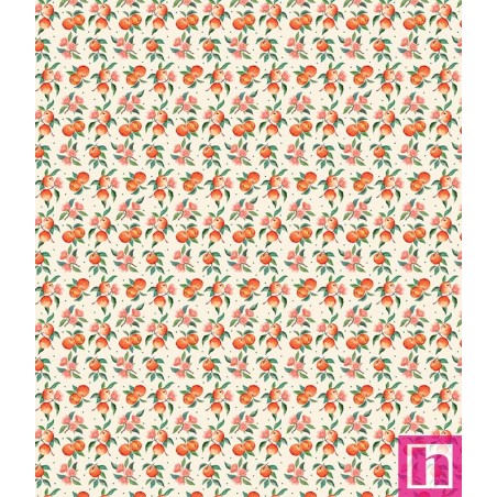 P133-15326-07 PATCH. AMERICANO PEACHES&CREAM (01) 110 CM. ALGODON 100% CREMA Venta en piezas de 6.90 M