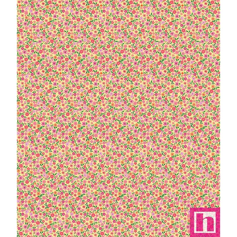 P133-15327-33 PATCH. AMERICANO PEACHES&CREAM (12) 110 CM. ALGODON 100% AMARILLO Venta en piezas de 6.90 M