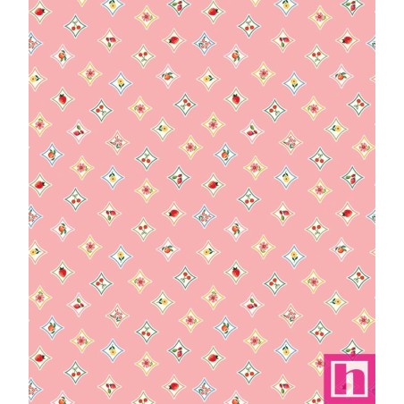 P133-15328-21 PATCH. AMERICANO PEACHES&CREAM (05) 110 CM. ALGODON 100% ROSA Venta en piezas de 6.90 M