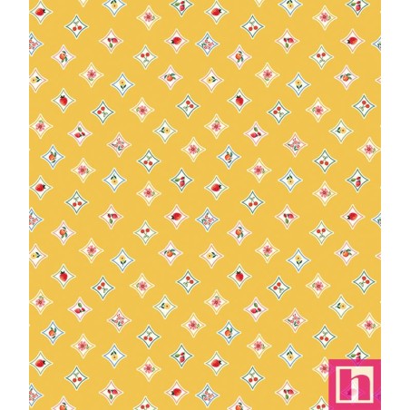 P133-15328-33 PATCH. AMERICANO PEACHES&CREAM (11) 110 CM. ALGODON 100% NARANJA Venta en piezas de 6.90 M