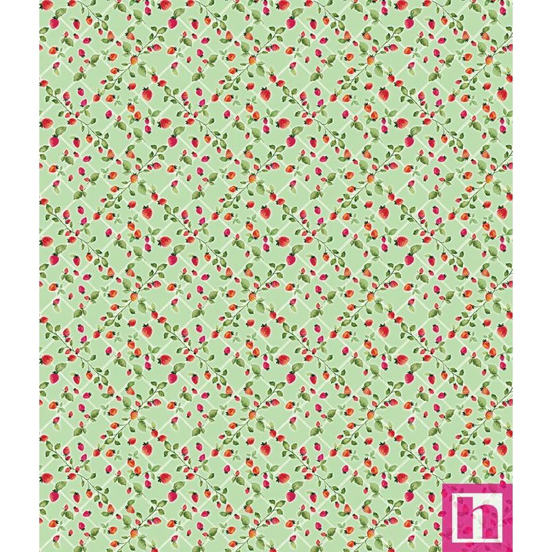 P133-15331-43 PATCH. AMERICANO PEACHES&CREAM (16) 110 CM. ALGODON 100% VERDE Venta en piezas de 6.90 M