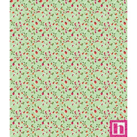 P133-15331-43 PATCH. AMERICANO PEACHES&CREAM (16) 110 CM. ALGODON 100% VERDE Venta en piezas de 6.90 M