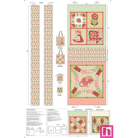 P133-15333D-99 PATCH. AMERICANO PEACHES&CREAM (14) PANEL 140X90 CM. ALGODON 100% MULTI Venta en piezas de 6.90 M