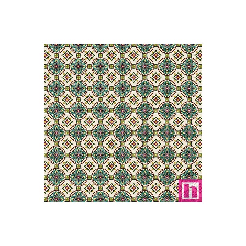 P133-16115M-07 PATCH.AMERICANO SHANGRI-LA (18) 110 CM. ALGODON 100% MARFIL/METALLIC Venta en piezas de 6.80 M
