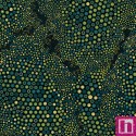 P133-16117M-43 PATCH.AMERICANO SHANGRI-LA (16) 110 CM. ALGODON 100% NEGRO/VERDE/METALLIC Venta en piezas de 6.80 M