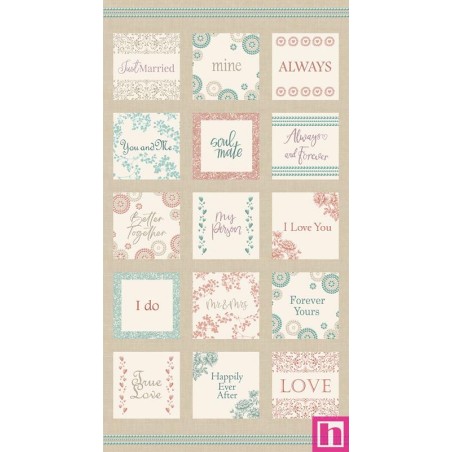 P133-16924P-70 PATCH. AMERICANO ALWAYS (01) PANEL 110X60 CM. ALGODON 100% BEIGE Venta en piezas de 6.90 M