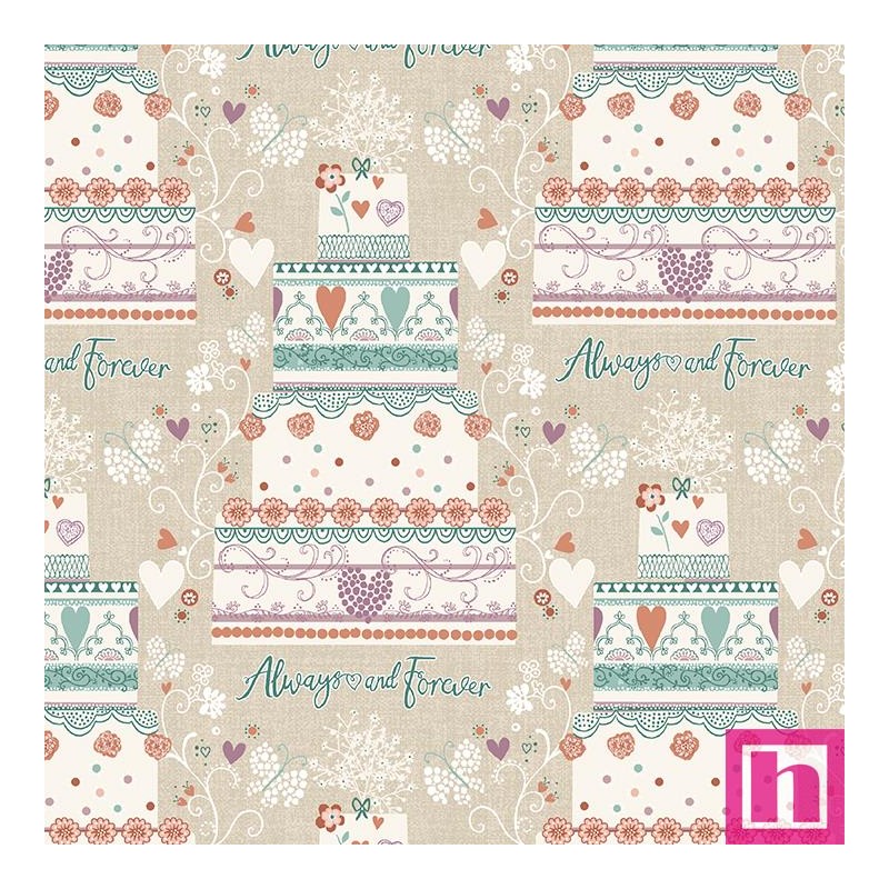 P133-16926P-70 PATCH. AMERICANO ALWAYS (02) 110 CM. ALGODON 100% BEIGE Venta en piezas de 6.90 M
