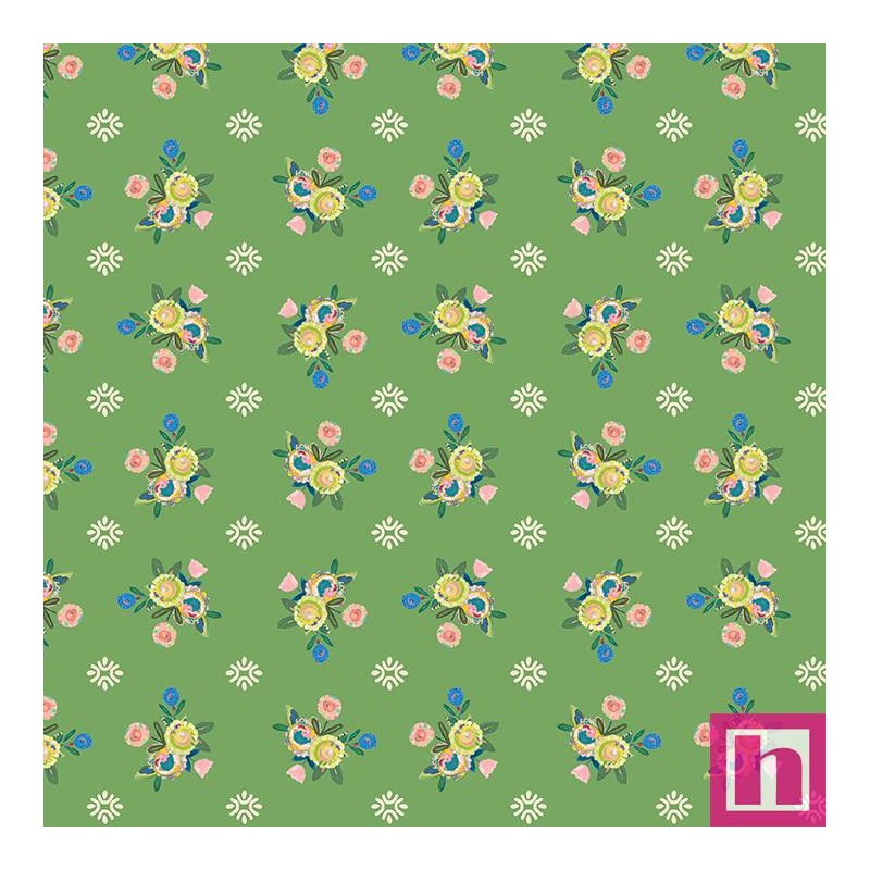 P133-16976-45 PATCH. AMERICANO HOPE (10) 110 CM. ALGODON 100% VERDE Venta en piezas de 6.90 M