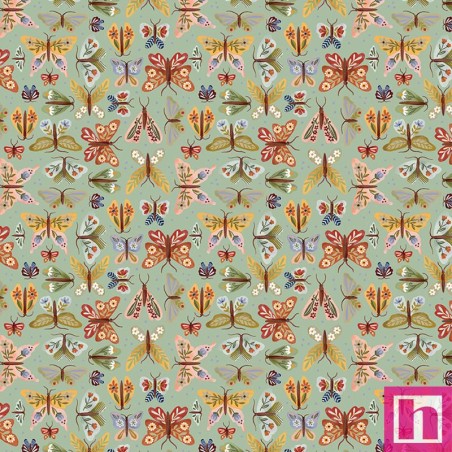 P133-18002-42 PATCH. AMERICANO EMMA´S FARMHOUSE (12) 110 CM. ALGODON 100% VERDE Venta en piezas de 6.90 M