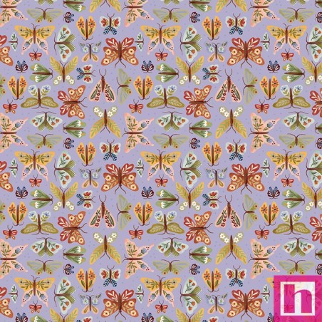 P133-18002-62 PATCH. AMERICANO EMMA´S FARMHOUSE (02) 110 CM. ALGODON 100% VIOLETA Venta en piezas de 6.90 M