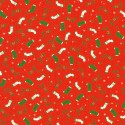 P135-SRKD-23908-105 PATCH. AMERICANO TINY TIDINGS (11) 110 CM. ALGODON 100% ROJO Venta en piezas de 7.00 M