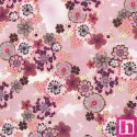 P135-SRKDM-23508-416 PATCH. AMERICANO IMPERIAL COLLECTION - GRACEFUL GRANES (20) 110 CM. ALGODON 100% ROSA/METALLIC Venta en pie