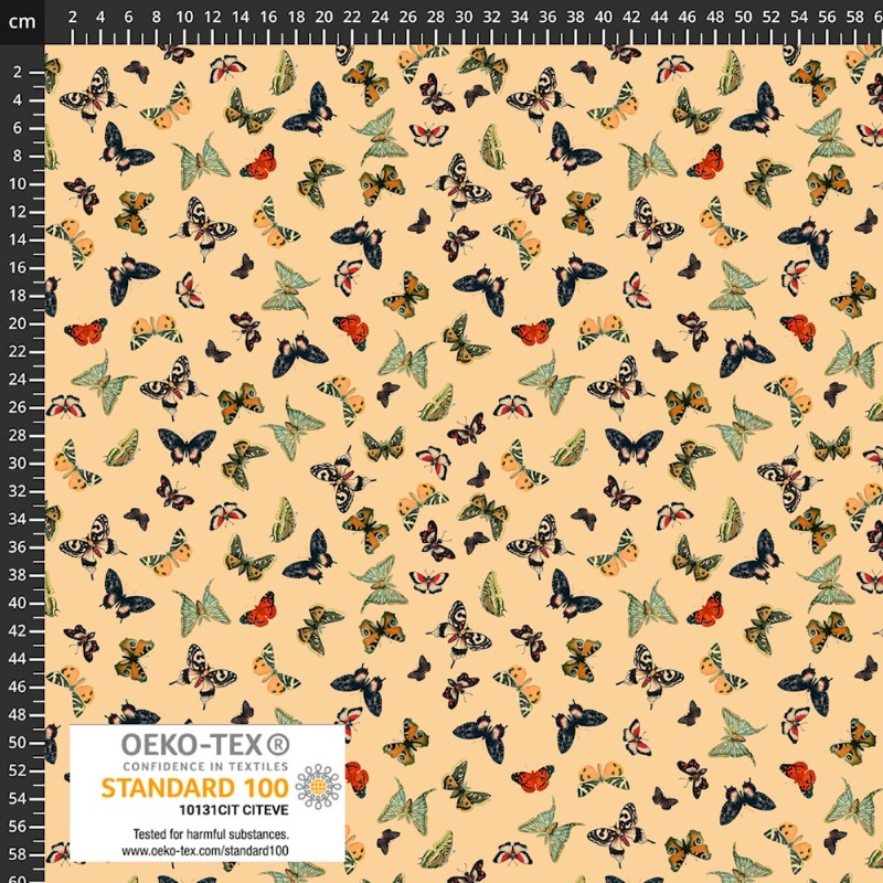 P137-4504-302 PATCH.AMERICANO JAPANESE SPRINGTIME (03) 110 CM. ALGODON 100% BEIG Venta en piezas de 6.00 M