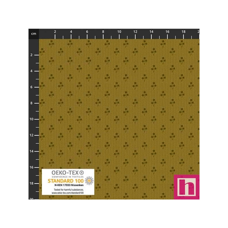 P137-4514-248 PATCH.AMERICANO TINY DELIGHT (25) 110 CM. ALGODON 100% VERDE Venta en piezas de 6.00 M