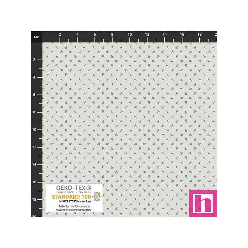 P137-4514-276 PATCH.AMERICANO TINY DELIGHT (61) 110 CM. ALGODON 100% GRIS Venta en piezas de 6.00 M