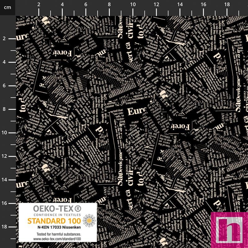 P137-4514-357 PATCH.AMERICANO TINY DELIGHT (60) 110 CM. ALGODON 100% NEGRO Venta en piezas de 6.00 M
