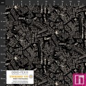 P137-4514-357 PATCH.AMERICANO TINY DELIGHT (60) 110 CM. ALGODON 100% NEGRO Venta en piezas de 6.00 M
