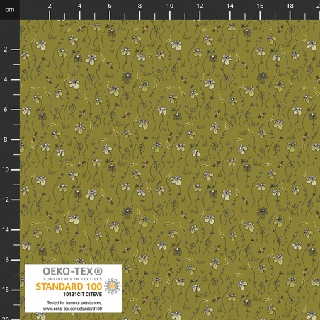 P137-4514-541 PATCH.AMERICANO THE SWEETEST EMBRACE (27) 110 CM. ALGODON 100% VERDE Venta en piezas de 6.00 M