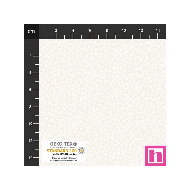 P137-4517-028 PATCH.AMERICANO NEUTRAL NOTES (33) 110 CM. ALGODON 100% NATURAL Venta en piezas de 6.00 M