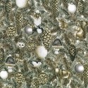 P137-SRKM-23701-160 PATCH. AMERICANO HOLIDAY FLOURISH - FOREST GLEN (58) 110 CM. ALGODON 100% CENIZA/PLATA METALLIC Venta en pie