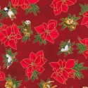 P137-SRKM-23702-113 PATCH. AMERICANO HOLIDAY FLOURISH - FOREST GLEN (32) 110 CM. ALGODON 100% FRAMBUESA/DORADO METALLIC Venta en