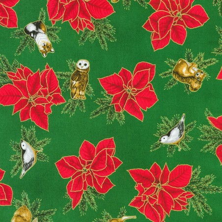 P137-SRKM-23702-274 PATCH. AMERICANO HOLIDAY FLOURISH - FOREST GLEN (18) 110 CM. ALGODON 100% PINO/DORADO METALLIC Venta en piez