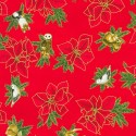 P137-SRKM-23702-91 PATCH. AMERICANO HOLIDAY FLOURISH - FOREST GLEN (26) 110 CM. ALGODON 100% ROJO/DORADO METALLIC Venta en pieza