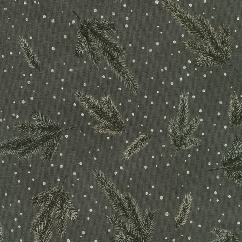 P137-SRKM-23703-184 PATCH. AMERICANO HOLIDAY FLOURISH - FOREST GLEN (61) 110 CM. ALGODON 100% CENIZA/PLATA METALLIC Venta en pie