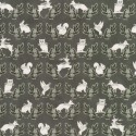 P137-SRKM-23706-184 PATCH. AMERICANO HOLIDAY FLOURISH - FOREST GLEN (59) 110 CM. ALGODON 100% CENIZA/PLATA METALLIC Venta en pie
