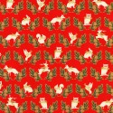 P137-SRKM-23706-91 PATCH. AMERICANO HOLIDAY FLOURISH - FOREST GLEN (29) 110 CM. ALGODON 100% ROJO/DORADO METALLIC Venta en pieza