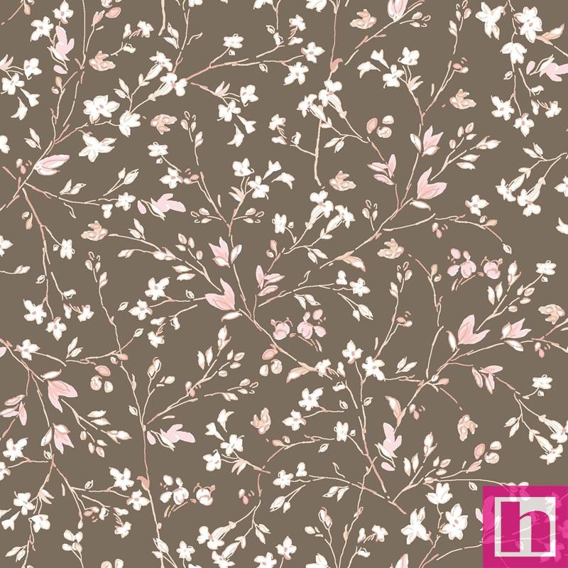 P17-MAS10823-A PATCH. AMERICANO TERRACE BLOOMS (16) 110 CM. ALGODON 100% MARRON Venta en piezas de 7.00 M