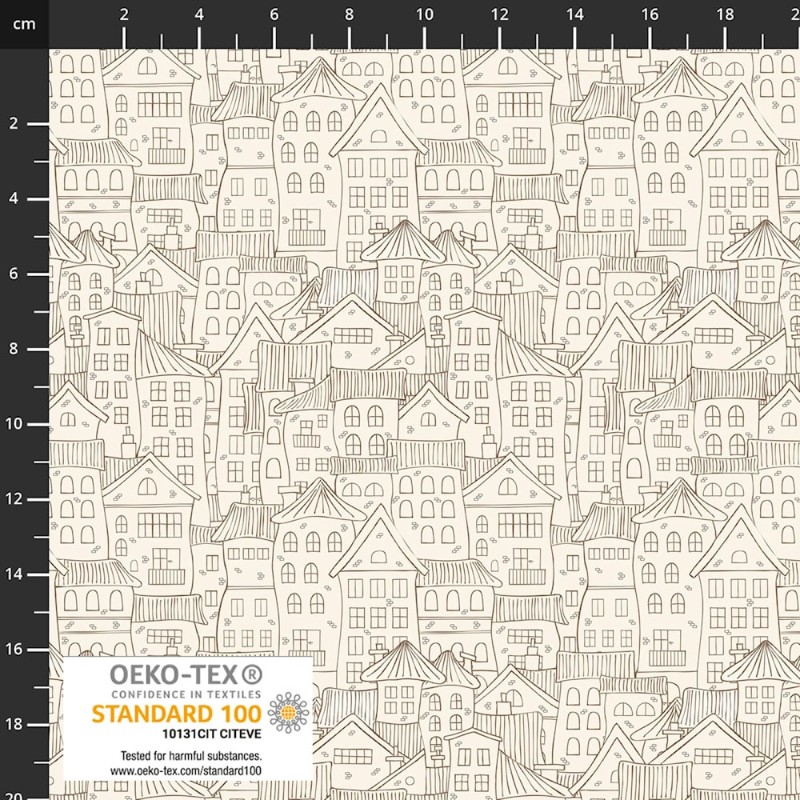 P37-4504-175 PATCH.AMERICANO CASA AND COSY (16) 110 CM. ALGODON 100% CREMA Venta en piezas de 6.00 M