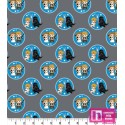 P86-73010428JAS PATCH. AMERICANO STAR WARS KAWAII DUO TOKENS (01) 110 CM. ALGODON 100% GRIS Venta en piezas de 10.00 M