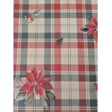 68172 LONETA ESTAMPADA ANTIMANCHAS XMAS (01) 1.60 M. POLIESTER 100% CRUDO/ROJO Venta en piezas de 10.00 M