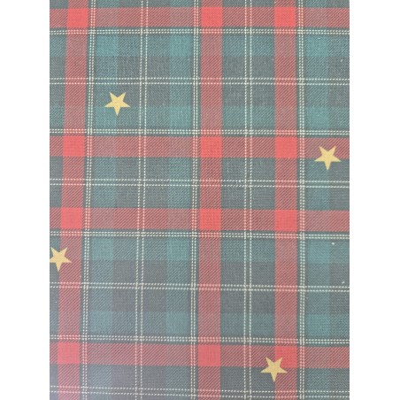 68173 LONETA ESTAMPADA ANTIMANCHAS XMAS (02) 1.60 M. POLIESTER 100% CRUDO/VERDE Venta en piezas de 10.00 M