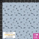 P137-4514-668 PATCH.AMERICANO BUZZ&BLOSSOM (09) 110 CM. ALGODON 100% AZUL Venta en piezas de 6.00 M
