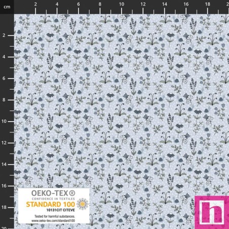 P137-4514-671 PATCH.AMERICANO BUZZ&BLOSSOM (12) 110 CM. ALGODON 100% AZUL Venta en piezas de 6.00 M