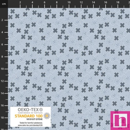 P137-4514-674 PATCH.AMERICANO BUZZ&BLOSSOM (15) 110 CM. ALGODON 100% AZUL Venta en piezas de 6.00 M