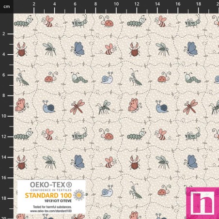 P137-4514-676 PATCH.AMERICANO BUZZ&BLOSSOM (17) 110 CM. ALGODON 100% ROSA Venta en piezas de 6.00 M