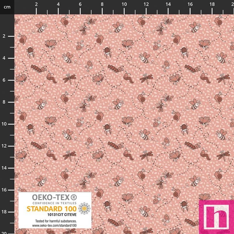 P137-4514-677 PATCH.AMERICANO BUZZ&BLOSSOM (18) 110 CM. ALGODON 100% ROSA Venta en piezas de 6.00 M