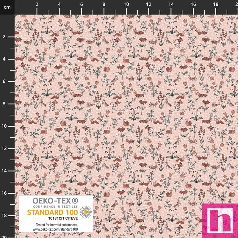 P137-4514-680 PATCH.AMERICANO BUZZ&BLOSSOM (21) 110 CM. ALGODON 100% ROSA Venta en piezas de 6.00 M