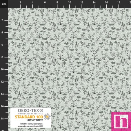 P137-4514-686 PATCH.AMERICANO BUZZ&BLOSSOM (27) 110 CM. ALGODON 100% GRIS Venta en piezas de 6.00 M