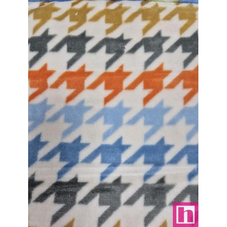 68177 CORALINA ESTAMPADA PIRINEOS (02) 1.50 M. 280 GR/M2 POLIESTER 100% CREMA Venta en piezas de 12.00 M