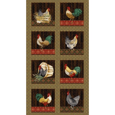 P140-3318-99 PATCH. AMERICANO CHICKEN SHACK (08) 60X110 CM. ALGODON 100% MULTI Venta en piezas de 7.00 M