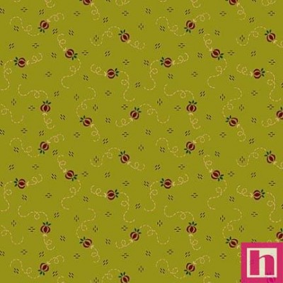 P140-976-66 PATCH. AMERICANO AUTUMN FARMHOUSE (11) 110 CM. ALGODON 100% VERDE Venta en piezas de 7.00 M