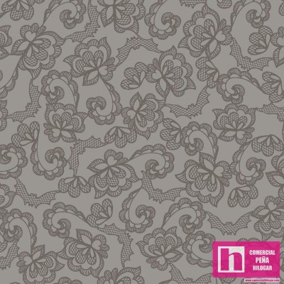 P17-MAS10214-K PATCH. AMERICANO WEB OF ROSES (09) 110 CM. ALGODON 100% GRIS Venta en piezas de 7.00 M