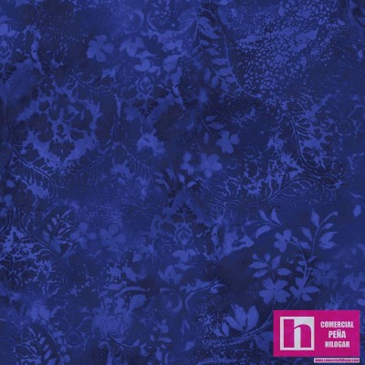 P17-MASQBD105-N PATCH.AMERICANO BEAUTIFUL BACKING VINTAGE DAMASK (10) 270 CM. ALGODON 100% COBALTO Venta en piezas de 7.00 M