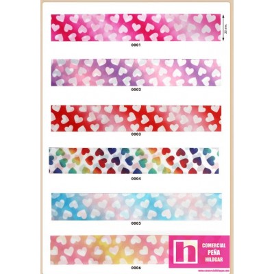 054486-0004 LITZA CINTA RASO ESTAMPADA DOBLE CARA 25 MM POLIESTER 100% MULTICOLOR Venta en piezas de 22.00 M