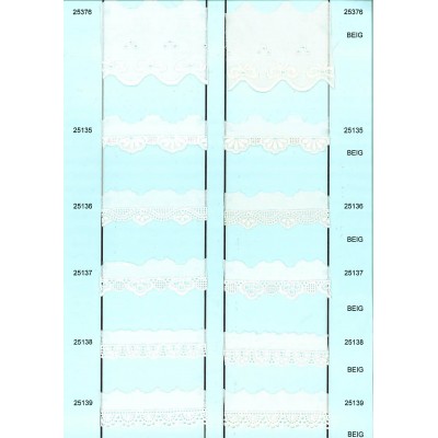 25135-000 BORDADO BATISTA OLIMPICK POLIESTER 60%-ALGODON 40% BLANCO Venta en piezas de 13.80 M