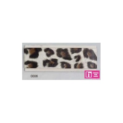 902068-20-6 BIES PERFILADO ANIMAL PRINTS 18 MM. PLORIVINILO 100% BLANCO/MARRON Venta en piezas de 20.00 M